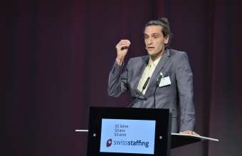 Stefan Breit, Zukunftsforscher GDI am Jubiläumsanlass swissstaffing