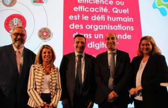 Jérick Develle, Sandrine Fourgnaud, Olivier Landerer, Julien Gibert et Natacha Imhof - Salon RH Suisse 2018