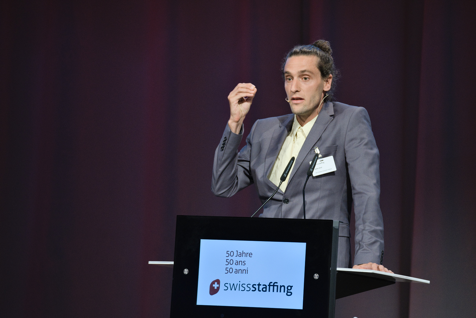 Stefan Breit, Zukunftsforscher GDI am Jubiläumsanlass swissstaffing Stefan Breit, Zukunftsforscher GDI am Jubiläumsanlass swissstaffing