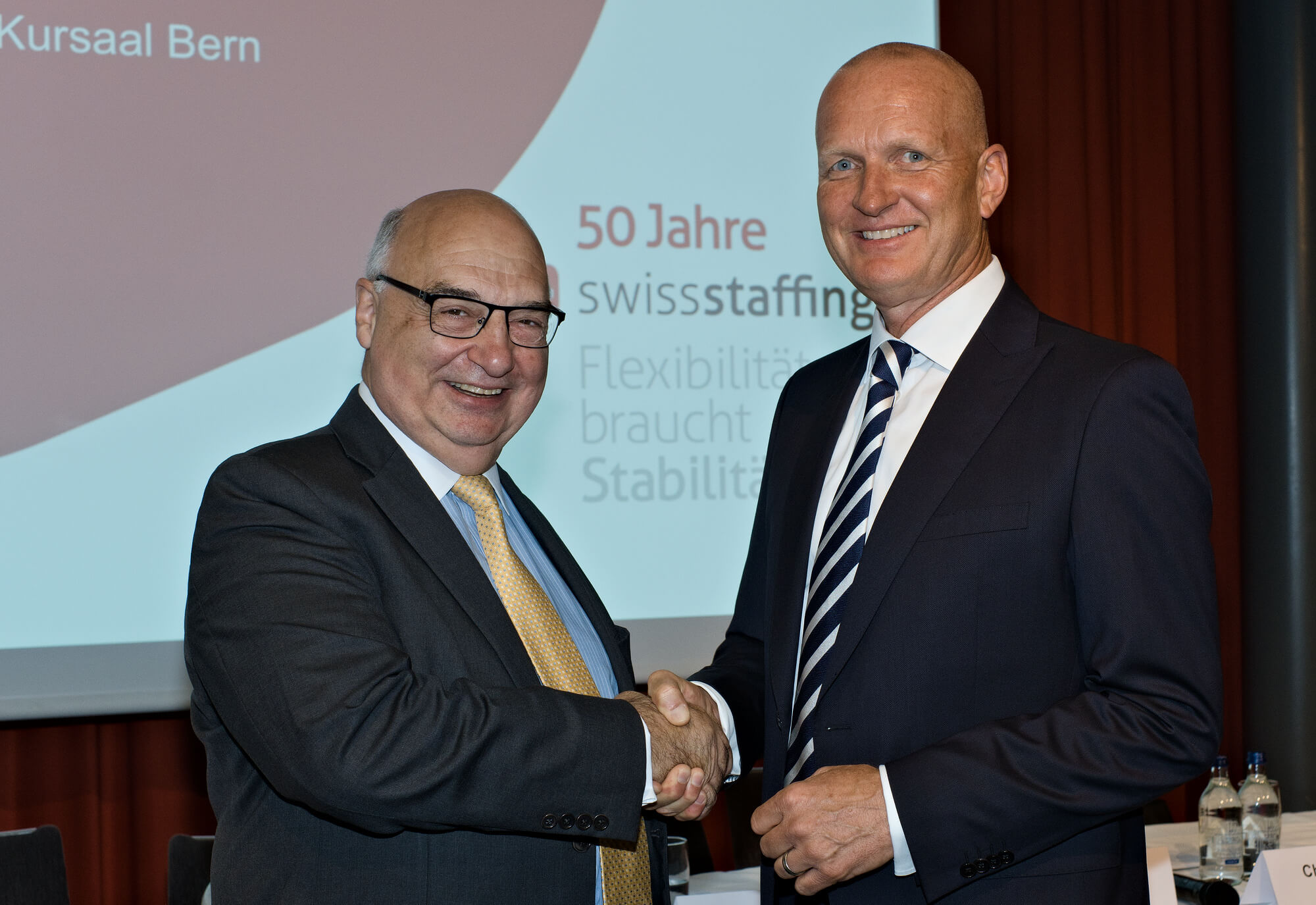 Geschichtsträchtige Generalversammlung von swissstaffing mit Präsidiumswechsel Geschichtsträchtige Generalversammlung von swissstaffing mit Präsidiumswechsel